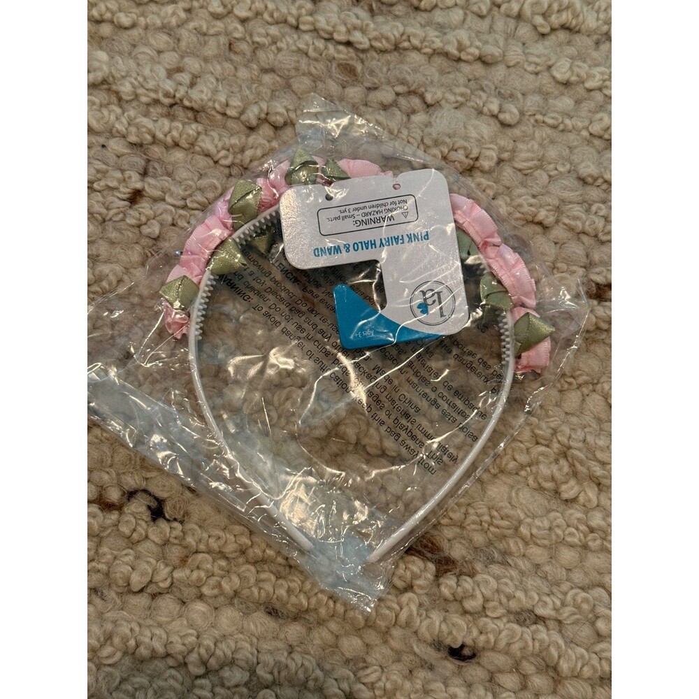 Little Adventures Pink Floral Fairy Headband Rose Flower Crown Kids Dress Up